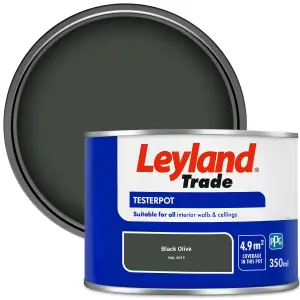 Leyland Trade Vinyl Matt Walls & Ceilings Emulsion Paint Black Olive (RAL 6015) 350ml Tester