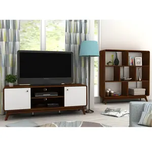 Justine TV Stand for TVs up to 60" Walnut/White