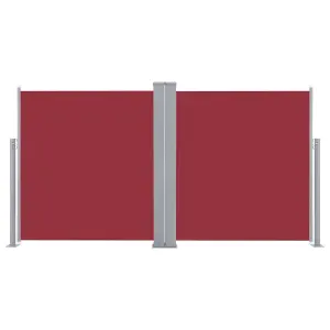 Berkfield Retractable Side Awning Red 160x600 cm