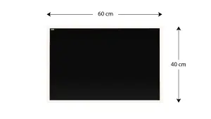 ALLboards Black chalkboard 60x40 cm wooden frame color white