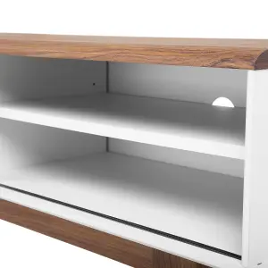 Beliani Retro TV Stand White TOLEDO