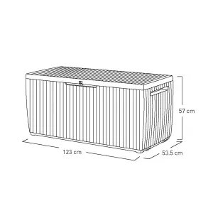 Keter Springwood Anthracite 305l Garden storage box 570mm 1230mm