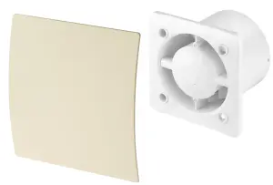 Awenta 125mm Standard Extractor Fan Ecru ABS Front Panel ESCUDO Wall Ceiling Ventilation