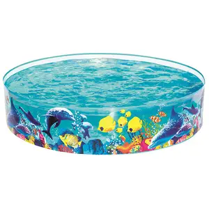 Bestway Kids Paddling Pool Rigid Multicolour dolphin Swimming Pool for Garden Play Fun small