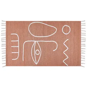 Outdoor Area Rug 80 x 150 cm Light Red YAVU