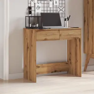 Berkfield Desk Artisian Oak 80x40x75 cm Engineered Wood