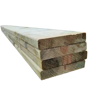 Snowdon Timber Factory Reject DB271458T8 Treated Decking Board (L) 2.4m (W) 145mm (T) 27mm 8 Pack