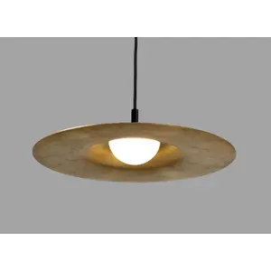 Luminosa Cosmos LED 1 Light Dome Ceiling Pendant Brass