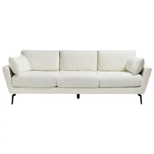 4 Seater Boucle Sofa White NENOLA