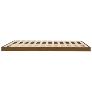 Bed Frame Solid Wood Honey Brown / European Kingsize (160 x 200cm)