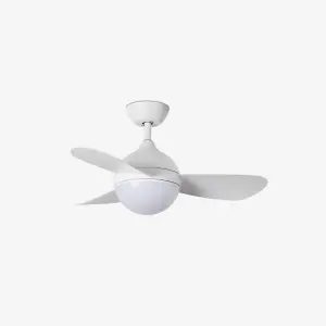 Luminosa Hvar White Ceiling Fan with LED Light