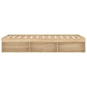 Berkfield Bed Frame Sonoma Oak 180x200 cm Super King Size