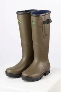 Rydale Men's Neoprene Lined Wellington Boots - Lisset - Light Khaki 12