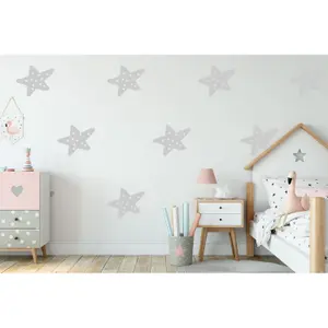 12 Hand Drawn Spotty Star Wall Stickers