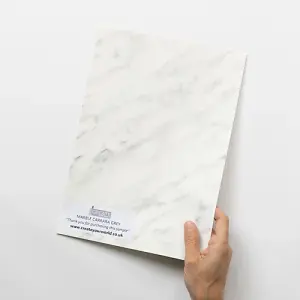 d-c-fix Marble Carrara Grey Self Adhesive Vinyl Wrap Film for Kitchen Doors and Worktops A4 Sample 297mm(L) 210mm(W)