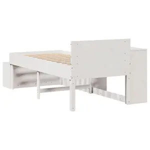 Berkfield Bed Frame without Mattress White 90x200 cm Solid Wood Pine