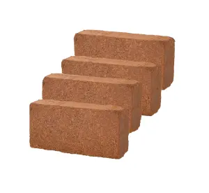 4 x Coco Peat Brick Coir Compost Block 10L Coconut Potting Fibre Compressed Soil