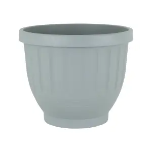 Wham Set 4 Etruscan 47cm Round Plastic Planter Soft Grey