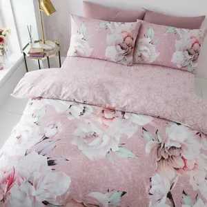 Pizano Cotton Blend, Polyester Floral Duvet Cover Set with Pillowcases Single - 1 Standard Pillowcase