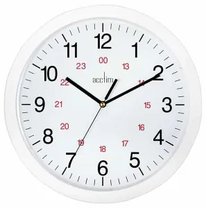 ACCTIM - Metro 30cm Quartz Movement Analogue Wall Clock, White