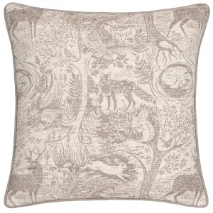 furn. Winter Woods Jacquard Chenille Piped Feather Filled Cushion