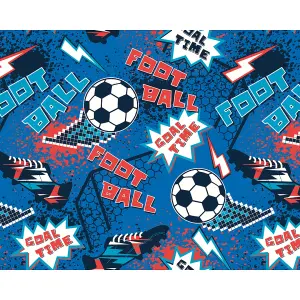 Origin Murals Graphic Pixel Footballs Blue Paste the Wall Mural 350cm wide x 280m high