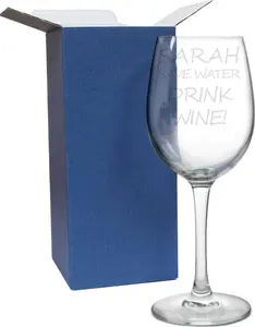 Wine Glasses - Personalised Wine Glass - Save Water Drink Wine 20.5cm (8")