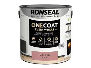 Ronseal One Coat Evrywhere Matt Paint 2.5L  Hazy Pink