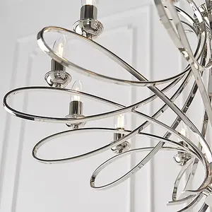 Luminosa Penn 12 Light Chandelier Polished Nickel Plate Finish, E14