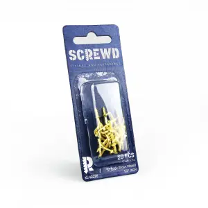 SCREWD 13mm Brass Plated L Hook for Creating Extra Room in the Kitchen, Bathroom and Office - Pack of 60