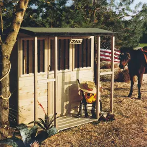 Shire 6x4 ft Jailhouse Whitewood pine Playhouse - Assembly required