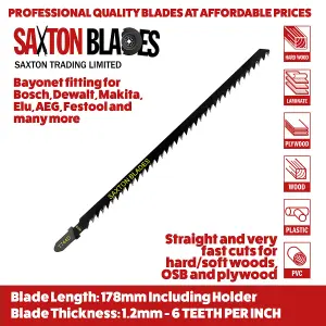 35pc Saxton T Shank Jigsaw Blades Set T144D T101B T101BR T111C T101AO T118G T744D T344D Wood & Metal