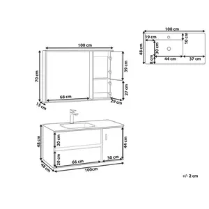 Kulraj 1000mm Wall Hung Single Vanity Unit Grey