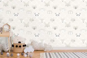 Holden Decor Peek a Boo Neutral Children's Smooth Wallpaper