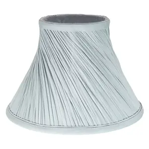 Traditional Swirl Designed 14 Empire Lamp Shade in Silky Grey Cotton Fabric