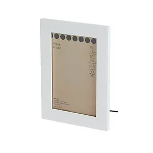 White Flat Single Picture frame (H)13.6cm x (W)18.6cm