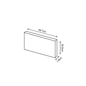 Ethos Matt black Modern Drawer front, bridging door & bi fold door (H)356mm (W)497mm (T)18mm