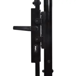 Berkfield Fence Gate Double Door with Spike Top Steel 3x1.75 m Black