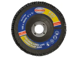 Faithfull Abrasive Jumbo Flap Disc 100mm Fine FAIFD100F