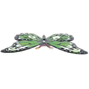 Small Green Metal  Butterfly Garden/Home Wall Art Ornament 11x8.5cm