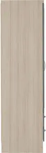 Cascio 3 Door Wardrobe Zipcode Design Finish: Grey Gloss/Light Oak Effect Veneer