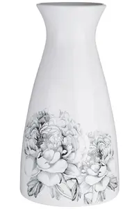 Interiors by Premier White and Black Bloom Vase