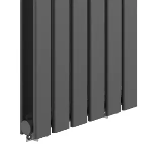 VURTU1 Designer Vertical Double Panel Radiator 1600(H), x 410(W), Anthracite, 613623