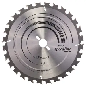 Bosch Professional Speedline Wood Circular Saw Blade - 300 x 30 x 3.2mm, 28 Teeth