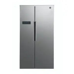 Hoover HHSBSO6174XK American style Freestanding Frost free Fridge freezer - Stainless steel silver effect