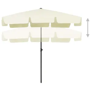 Berkfield Beach Umbrella Sand Yellow 200x125 cm