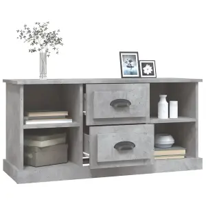 Berkfield TV Cabinet Concrete Grey 99.5x35.5x48 cm Engineered Wood