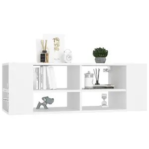 Berkfield Wall-Mounted TV Cabinet White 102x35x35 cm Engineered Wood