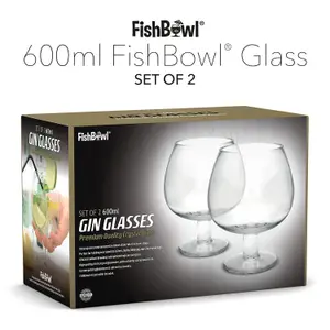 CKB Fishbowl Set of 2 Gin Cocktail Vodka Glass 600ml Gift Set