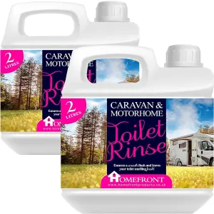 Homefront Caravan and Motorhome Pink Toilet Chemical Rinse Solution Fluid Cleaner Eco-Friendly Formaldehyde Free 4L